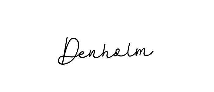 How to make Denholm name signature. Use BallpointsItalic-DORy9 style for creating short signs online. This is the latest handwritten sign. Denholm signature style 11 images and pictures png