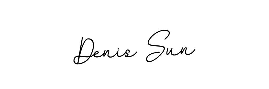 How to make Denis Sun name signature. Use BallpointsItalic-DORy9 style for creating short signs online. This is the latest handwritten sign. Denis Sun signature style 11 images and pictures png