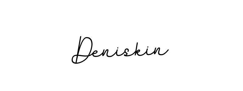 Use a signature maker to create a handwritten signature online. With this signature software, you can design (BallpointsItalic-DORy9) your own signature for name Deniskin. Deniskin signature style 11 images and pictures png