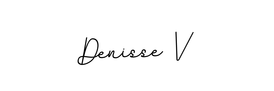 Make a beautiful signature design for name Denisse V. With this signature (BallpointsItalic-DORy9) style, you can create a handwritten signature for free. Denisse V signature style 11 images and pictures png