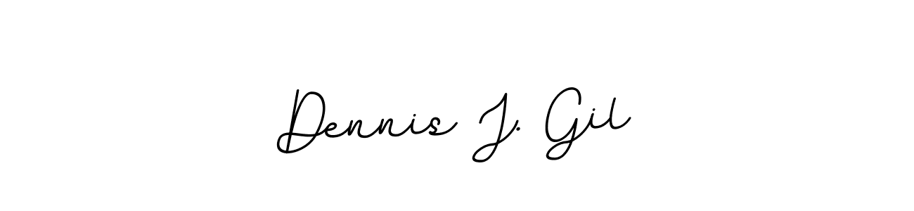 How to make Dennis J. Gil name signature. Use BallpointsItalic-DORy9 style for creating short signs online. This is the latest handwritten sign. Dennis J. Gil signature style 11 images and pictures png