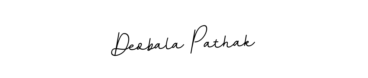 How to make Deobala Pathak name signature. Use BallpointsItalic-DORy9 style for creating short signs online. This is the latest handwritten sign. Deobala Pathak signature style 11 images and pictures png