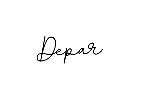 Use a signature maker to create a handwritten signature online. With this signature software, you can design (BallpointsItalic-DORy9) your own signature for name Depar. Depar signature style 11 images and pictures png