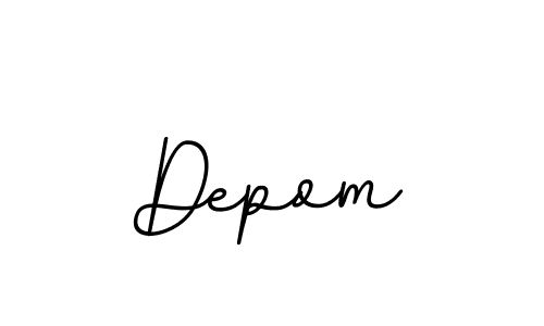 Make a beautiful signature design for name Depom. With this signature (BallpointsItalic-DORy9) style, you can create a handwritten signature for free. Depom signature style 11 images and pictures png