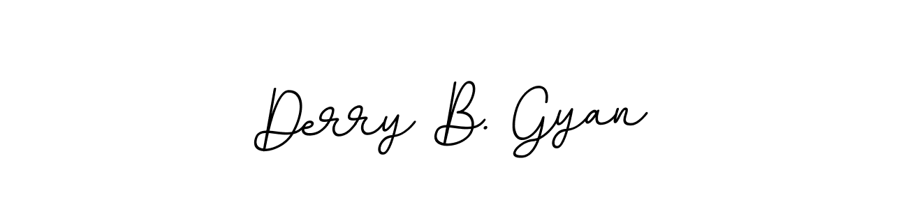 Create a beautiful signature design for name Derry B. Gyan. With this signature (BallpointsItalic-DORy9) fonts, you can make a handwritten signature for free. Derry B. Gyan signature style 11 images and pictures png