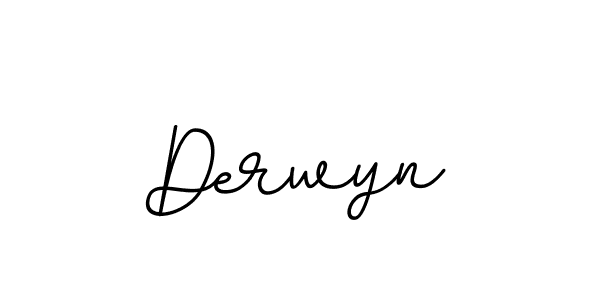 Derwyn stylish signature style. Best Handwritten Sign (BallpointsItalic-DORy9) for my name. Handwritten Signature Collection Ideas for my name Derwyn. Derwyn signature style 11 images and pictures png