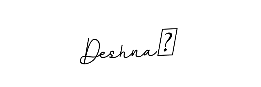 Use a signature maker to create a handwritten signature online. With this signature software, you can design (BallpointsItalic-DORy9) your own signature for name Deshna✨. Deshna✨ signature style 11 images and pictures png
