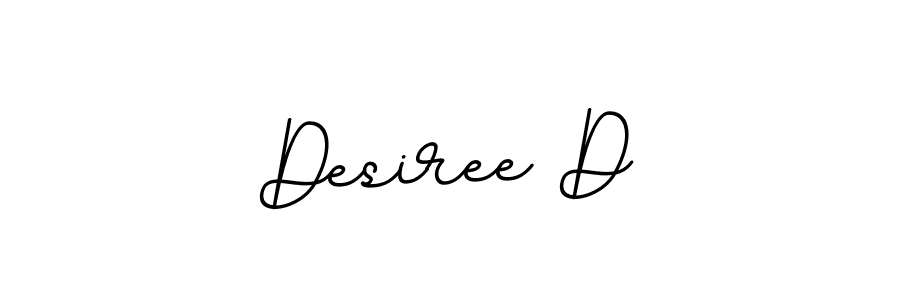 How to make Desiree D name signature. Use BallpointsItalic-DORy9 style for creating short signs online. This is the latest handwritten sign. Desiree D signature style 11 images and pictures png