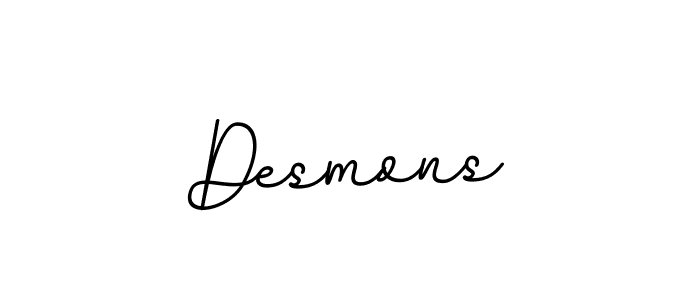 Design your own signature with our free online signature maker. With this signature software, you can create a handwritten (BallpointsItalic-DORy9) signature for name Desmons. Desmons signature style 11 images and pictures png