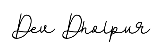 Looking for an artistic signature for Dev Dholpur? The BallpointsItalic-DORy9 calligraphy style gives a sophisticated flow suitable for business cards and emails. Dev Dholpur signature style 11 images and pictures png