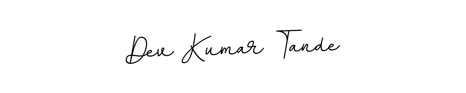 How to make Dev Kumar Tande name signature. Use BallpointsItalic-DORy9 style for creating short signs online. This is the latest handwritten sign. Dev Kumar Tande signature style 11 images and pictures png