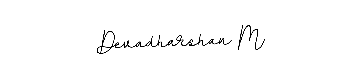 Make a beautiful signature design for name Devadharshan M. With this signature (BallpointsItalic-DORy9) style, you can create a handwritten signature for free. Devadharshan M signature style 11 images and pictures png