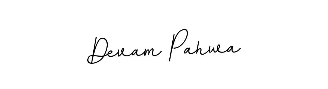 How to make Devam Pahwa name signature. Use BallpointsItalic-DORy9 style for creating short signs online. This is the latest handwritten sign. Devam Pahwa signature style 11 images and pictures png