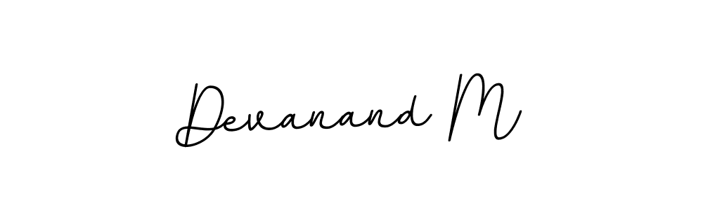This is the best signature style for the Devanand M name. Also you like these signature font (BallpointsItalic-DORy9). Mix name signature. Devanand M signature style 11 images and pictures png