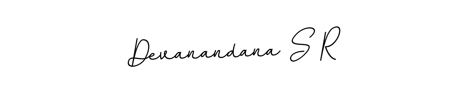 Make a beautiful signature design for name Devanandana S R. With this signature (BallpointsItalic-DORy9) style, you can create a handwritten signature for free. Devanandana S R signature style 11 images and pictures png