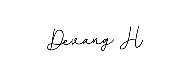 You should practise on your own different ways (BallpointsItalic-DORy9) to write your name (Devang H) in signature. don't let someone else do it for you. Devang H signature style 11 images and pictures png