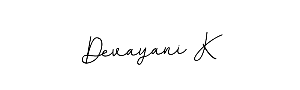 Make a beautiful signature design for name Devayani K. With this signature (BallpointsItalic-DORy9) style, you can create a handwritten signature for free. Devayani K signature style 11 images and pictures png