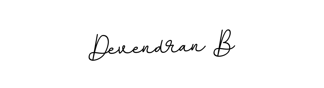 How to make Devendran B name signature. Use BallpointsItalic-DORy9 style for creating short signs online. This is the latest handwritten sign. Devendran B signature style 11 images and pictures png