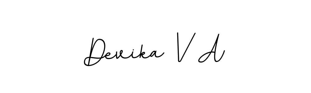 Create a beautiful signature design for name Devika V A. With this signature (BallpointsItalic-DORy9) fonts, you can make a handwritten signature for free. Devika V A signature style 11 images and pictures png