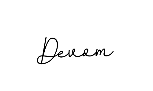 Devom stylish signature style. Best Handwritten Sign (BallpointsItalic-DORy9) for my name. Handwritten Signature Collection Ideas for my name Devom. Devom signature style 11 images and pictures png