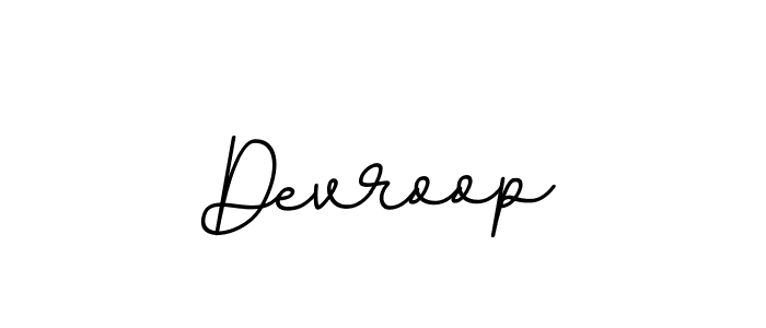 How to make Devroop name signature. Use BallpointsItalic-DORy9 style for creating short signs online. This is the latest handwritten sign. Devroop signature style 11 images and pictures png