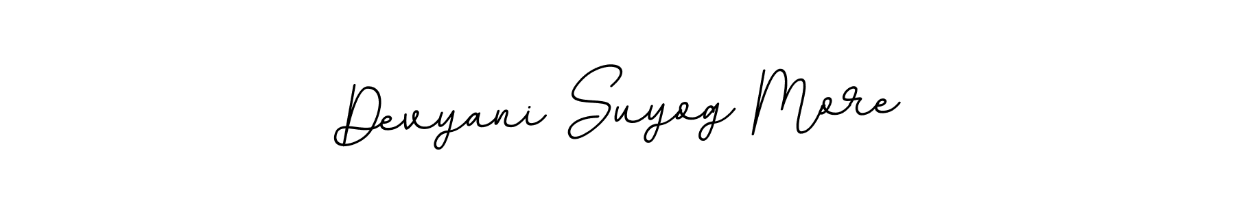 You should practise on your own different ways (BallpointsItalic-DORy9) to write your name (Devyani Suyog More) in signature. don't let someone else do it for you. Devyani Suyog More signature style 11 images and pictures png