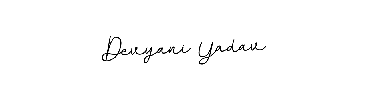 Make a beautiful signature design for name Devyani Yadav. With this signature (BallpointsItalic-DORy9) style, you can create a handwritten signature for free. Devyani Yadav signature style 11 images and pictures png