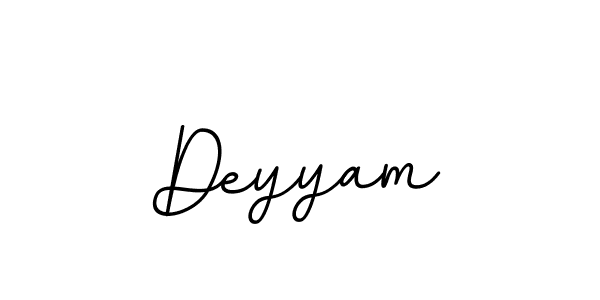 Use a signature maker to create a handwritten signature online. With this signature software, you can design (BallpointsItalic-DORy9) your own signature for name Deyyam. Deyyam signature style 11 images and pictures png