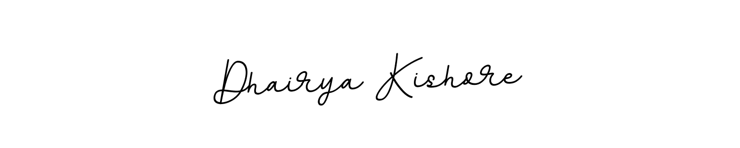 How to make Dhairya Kishore name signature. Use BallpointsItalic-DORy9 style for creating short signs online. This is the latest handwritten sign. Dhairya Kishore signature style 11 images and pictures png