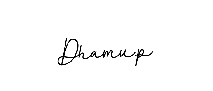 Design your own signature with our free online signature maker. With this signature software, you can create a handwritten (BallpointsItalic-DORy9) signature for name Dhamu.p. Dhamu.p signature style 11 images and pictures png