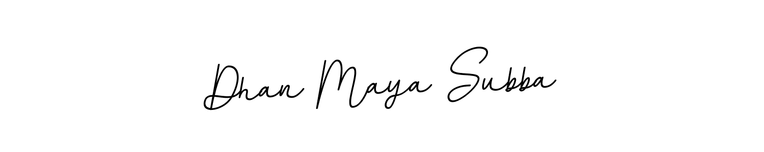 Make a beautiful signature design for name Dhan Maya Subba. With this signature (BallpointsItalic-DORy9) style, you can create a handwritten signature for free. Dhan Maya Subba signature style 11 images and pictures png