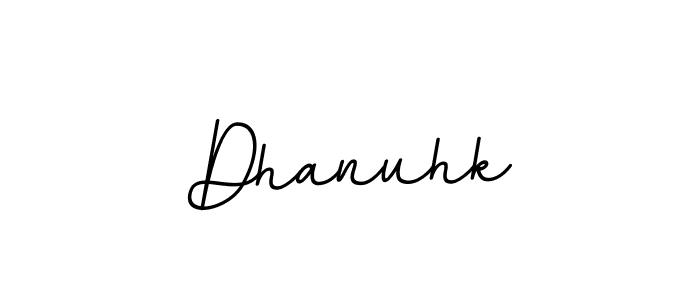 How to make Dhanuhk name signature. Use BallpointsItalic-DORy9 style for creating short signs online. This is the latest handwritten sign. Dhanuhk signature style 11 images and pictures png