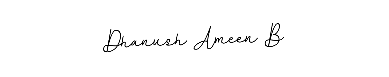 Dhanush Ameen B stylish signature style. Best Handwritten Sign (BallpointsItalic-DORy9) for my name. Handwritten Signature Collection Ideas for my name Dhanush Ameen B. Dhanush Ameen B signature style 11 images and pictures png