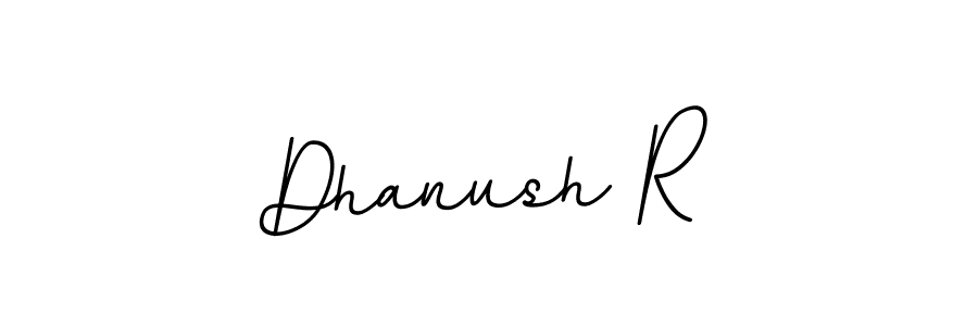 Make a beautiful signature design for name Dhanush R. With this signature (BallpointsItalic-DORy9) style, you can create a handwritten signature for free. Dhanush R signature style 11 images and pictures png