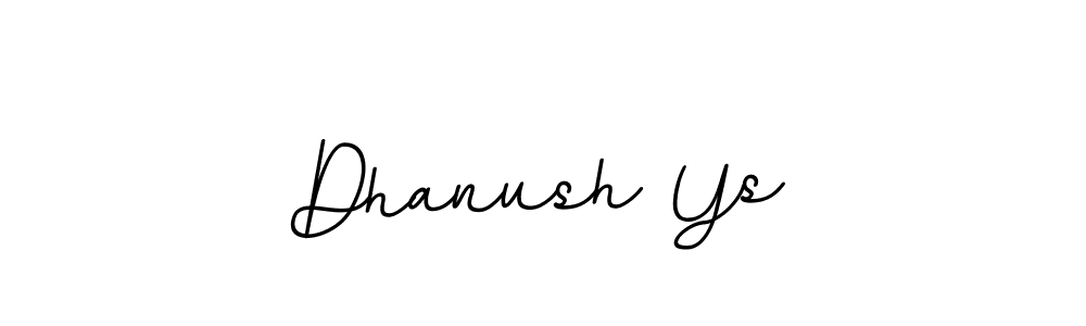 How to make Dhanush Ys name signature. Use BallpointsItalic-DORy9 style for creating short signs online. This is the latest handwritten sign. Dhanush Ys signature style 11 images and pictures png