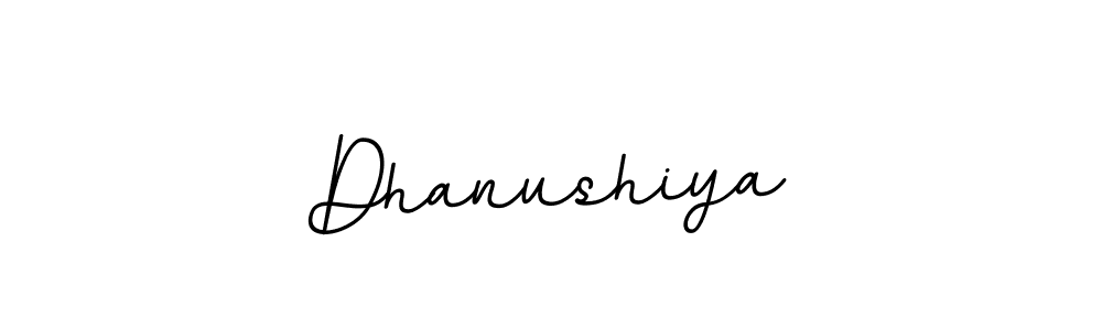 Make a beautiful signature design for name Dhanushiya. With this signature (BallpointsItalic-DORy9) style, you can create a handwritten signature for free. Dhanushiya signature style 11 images and pictures png