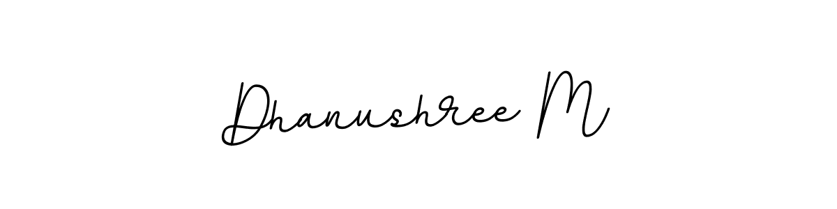 Create a beautiful signature design for name Dhanushree M. With this signature (BallpointsItalic-DORy9) fonts, you can make a handwritten signature for free. Dhanushree M signature style 11 images and pictures png