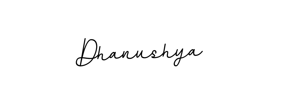 Design your own signature with our free online signature maker. With this signature software, you can create a handwritten (BallpointsItalic-DORy9) signature for name Dhanushya. Dhanushya signature style 11 images and pictures png