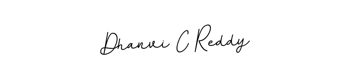 How to make Dhanvi C Reddy name signature. Use BallpointsItalic-DORy9 style for creating short signs online. This is the latest handwritten sign. Dhanvi C Reddy signature style 11 images and pictures png