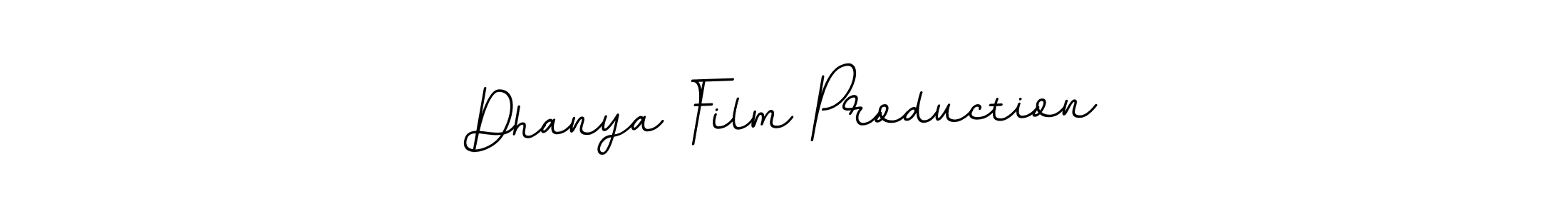 The best way (BallpointsItalic-DORy9) to make a short signature is to pick only two or three words in your name. The name Dhanya Film Production include a total of six letters. For converting this name. Dhanya Film Production signature style 11 images and pictures png