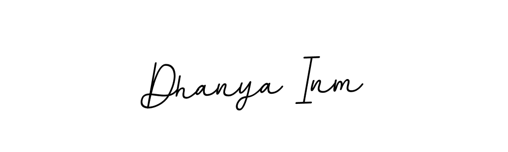 Create a beautiful signature design for name Dhanya Inm. With this signature (BallpointsItalic-DORy9) fonts, you can make a handwritten signature for free. Dhanya Inm signature style 11 images and pictures png