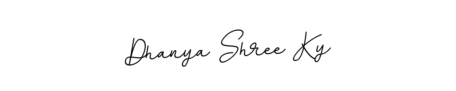 Use a signature maker to create a handwritten signature online. With this signature software, you can design (BallpointsItalic-DORy9) your own signature for name Dhanya Shree Ky. Dhanya Shree Ky signature style 11 images and pictures png