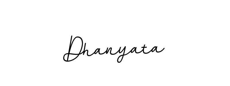 Make a beautiful signature design for name Dhanyata. With this signature (BallpointsItalic-DORy9) style, you can create a handwritten signature for free. Dhanyata signature style 11 images and pictures png