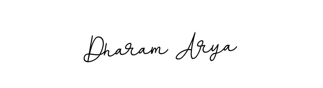 Make a beautiful signature design for name Dharam Arya. With this signature (BallpointsItalic-DORy9) style, you can create a handwritten signature for free. Dharam Arya signature style 11 images and pictures png
