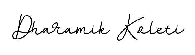 Get inspired by this graceful BallpointsItalic-DORy9 signature style for name Dharamik Koleti. Smooth loops and balanced proportions for everyday use. Dharamik Koleti signature style 11 images and pictures png