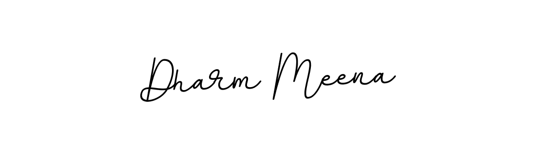Make a beautiful signature design for name Dharm Meena. With this signature (BallpointsItalic-DORy9) style, you can create a handwritten signature for free. Dharm Meena signature style 11 images and pictures png