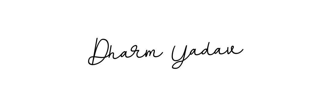 How to make Dharm Yadav name signature. Use BallpointsItalic-DORy9 style for creating short signs online. This is the latest handwritten sign. Dharm Yadav signature style 11 images and pictures png