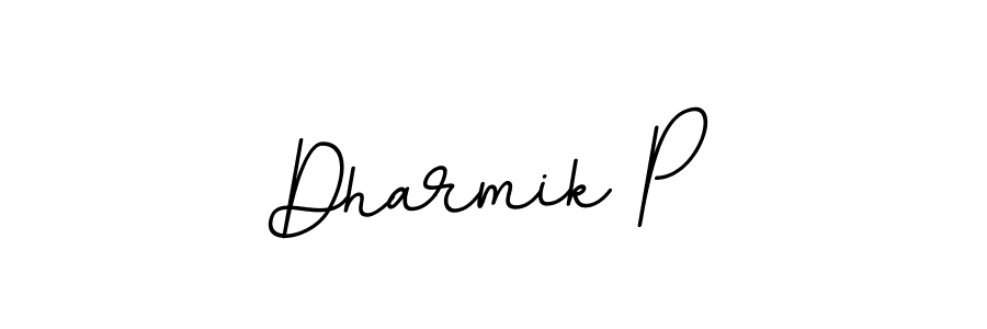 Create a beautiful signature design for name Dharmik P. With this signature (BallpointsItalic-DORy9) fonts, you can make a handwritten signature for free. Dharmik P signature style 11 images and pictures png