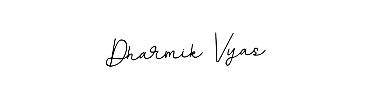 Make a beautiful signature design for name Dharmik Vyas. With this signature (BallpointsItalic-DORy9) style, you can create a handwritten signature for free. Dharmik Vyas signature style 11 images and pictures png