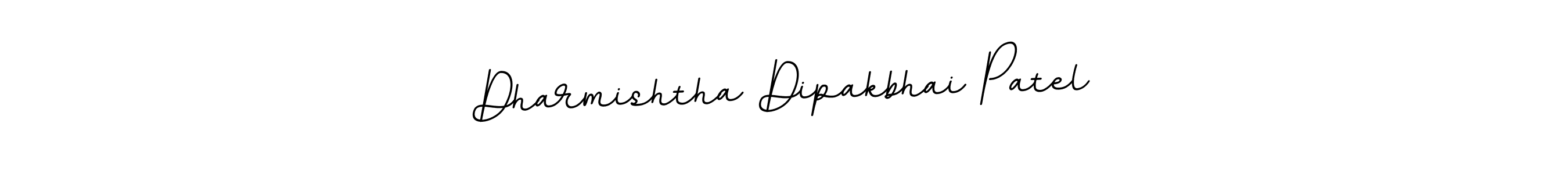 The best way (BallpointsItalic-DORy9) to make a short signature is to pick only two or three words in your name. The name Dharmishtha Dipakbhai Patel include a total of six letters. For converting this name. Dharmishtha Dipakbhai Patel signature style 11 images and pictures png